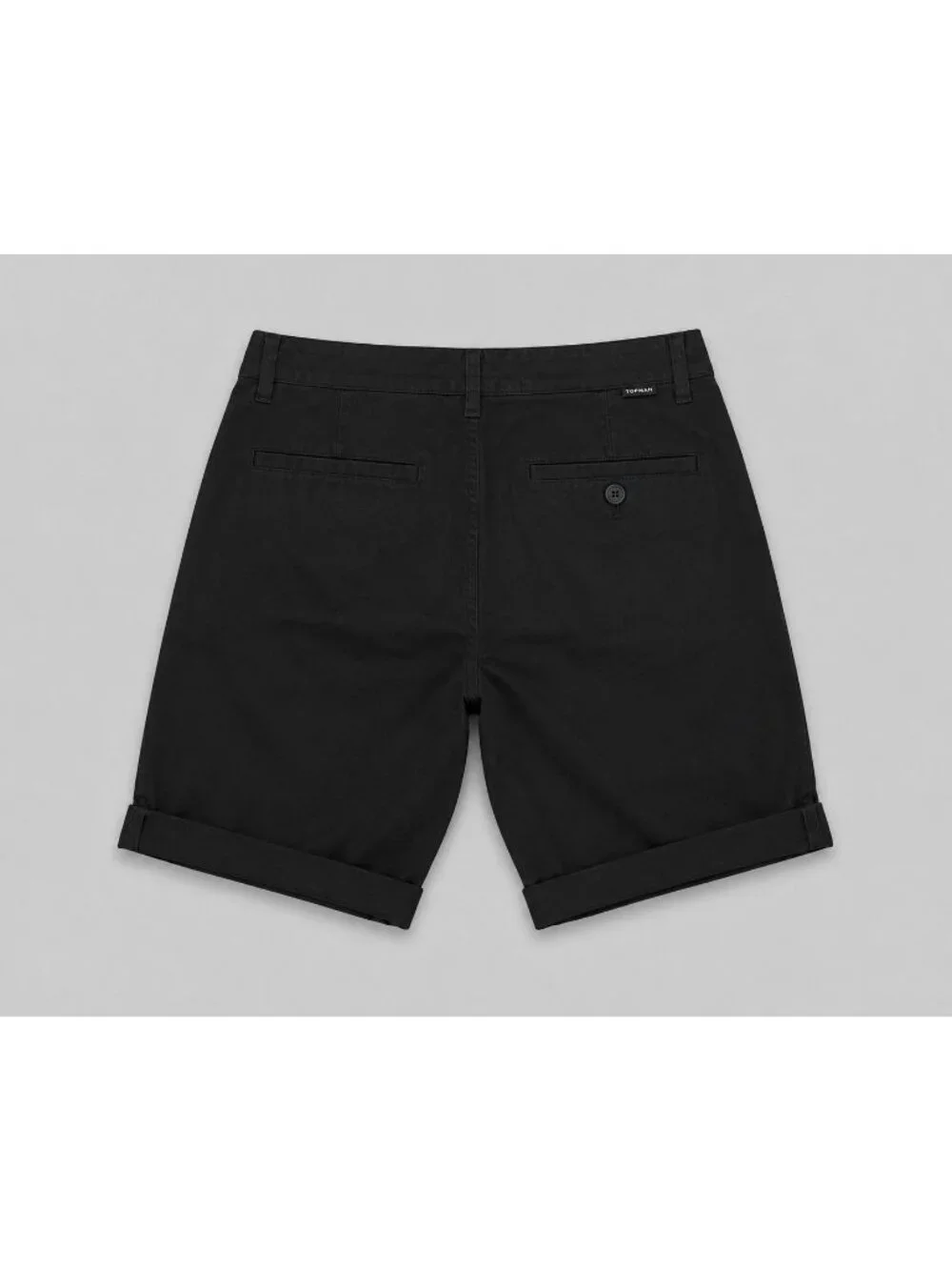 Topman ASOS Mens Size 28 Black Chino Bermuda Shorts Cotton Blend NEW